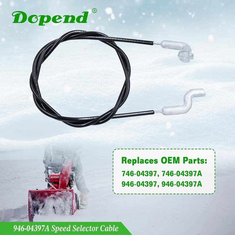 Dopend 946-04397A Speed Selector Cable for Craftsman, MTD, Cub Cadet, Troy Bilt, Huskee Snowblower Parts, Replaces 746-04397, 746-04397, 946-04397 - Image 3